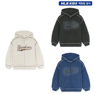 MLB키즈 스트릿 빈티지 레터링 후드 집업 7AHDB0554