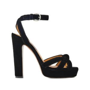 25 FW Ralph Lauren Collection 아딩 매듭 벨벳 플랫폼 샌들 125mm 800P07605002 TP442504216