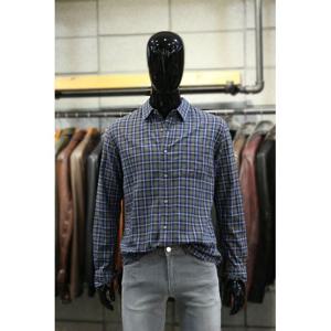 [빠니깔레]MARIO네이비체크 레귤러핏 캐주얼워싱코튼셔츠 d-icsh53na