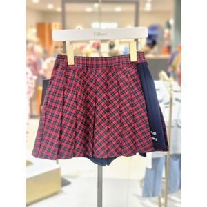 [프렌치캣 9D] (티파니) 레드 체크 주름 스커트 (T54KBS020)