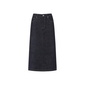 [프로젝트엠]여성 뒤트임 이지 데님 롱 스커트 EPF4DS2100