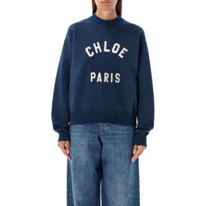 끌로에 플리스 로고 크루넥 스웨트셔츠 CH24AJH12192 4C6