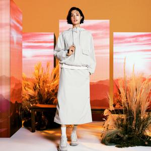 [나나 착용] N253WSK130 여성 아르켈론 우븐 스트레치 트레이닝 스커트 L/GREY