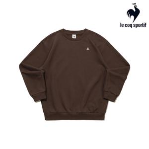 [르꼬끄] 남녀공용 에센셜 루즈 기모 맨투맨 QQ423LFSO1_BRW