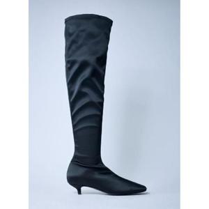 25 FW 토템 여성 새틴 니하이 부츠  tot0262016blk