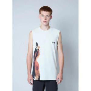 25 FW 요지야마모토 남성 로고 모티프 탱크탑  yyy0162202gry