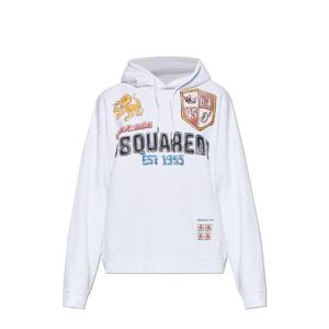 Dsquared2 릴렉스핏 핸드드로우 후드 티셔츠 S74GU0901S25030 100 TP947436962
