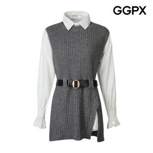 [GGPX] 페미닌룩 베스트 레이어드 셔츠 (GP9SH030F)