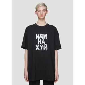 25 FW 베트멍 여성 Fuck You T Shirt vet0236004blk