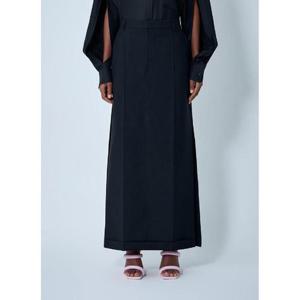 25 FW 알렉산더왕 여성 테일러드 울 모헤어 맥시 스커트  awg0262008blk