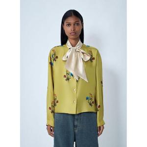 25 FW 마르니 여성 실크 셔츠  mni0262001yel