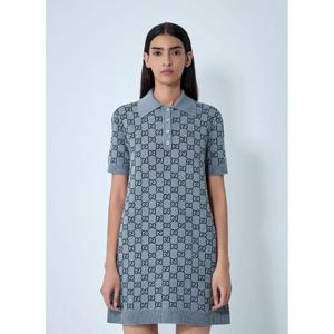 25 FW 구찌 여성 폴로 미니 원피스  guc0261105gry