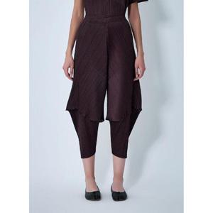 25 FW 이세이미야케 여성 주름 팬츠  plp0262002brn