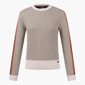 데상트골프웨어 TQT DO42WFKPO5-BROG 여성 투톤 골지 방풍 니트 / BROG