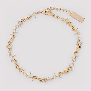 생로랑 골드 톤 체인 링크 로고 참 팔찌 757664 Y1500 8030
