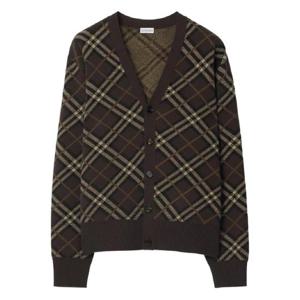 버버리 체크 울 캐시미어 가디건 8115705