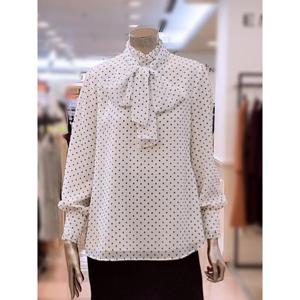 미니멈 세이브존03 미니멈 하이넥 셔링 포이트 블라우스 AWMYDGWB9850A