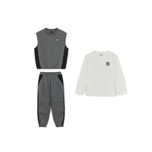 MLB키즈 아웃도어 베이직 우븐 베스트 3 세트 (7AS1B015650CGL)