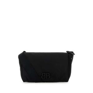BALENCIAGA Black nylon small Monaco crossbody bag 8066302ABFB1000