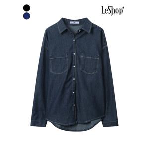 [르샵]스티치 투 포켓 데님 셔츠 (BP8BL010A)