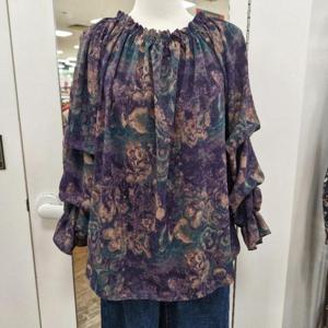 멜로디가든 HC39 보라꽃블라우스 M25F9B123