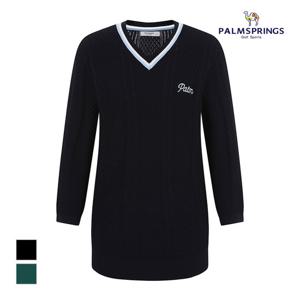 [팜스프링스] 여성 브이넥 디자인니트_SKTL253403