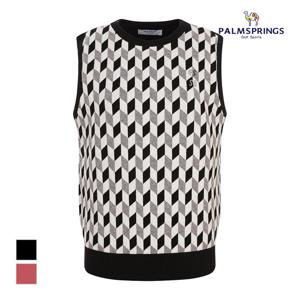 [팜스프링스] 여성 다이아패턴 니트베스트_SKVL253401
