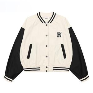 에꼴리에 세이브존07 배색 크롭 야구점퍼 24C0151