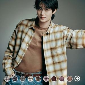 [지오다노] 남성 플란넬 체크 셔츠 045910