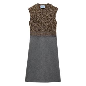 프라다 퍼 칼라 울 드레스 P3Q26RSOOO17Z6