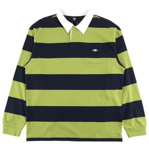 엄브로 HBL 로얄 컬리지 컬러블럭 럭비 카라 긴팔 티셔츠 UQ321CRL92OGN