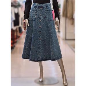 미니멈 세이브존03 미니멈 스티치 A라인 데님 스커트 AMXDADS9370WA