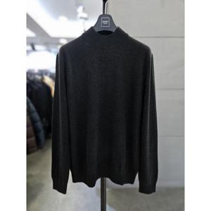 바쏘옴므 세이브존03 바쏘옴므 남자 반폴라 그린 울  혼방 모크넥 니트 WSAGZ4WN75A