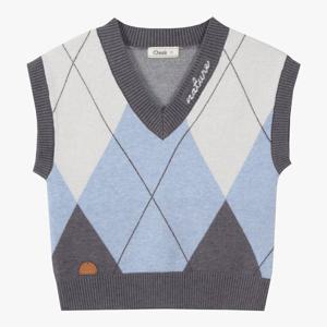 [치크(키즈)]아가일 스웨터 조끼 CKVK25W1B