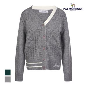 [팜스프링스] 여성 꽈배기 패턴 니트가디건_SKCL253411