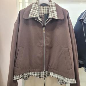 샐리 HC35 체크셔츠배색점퍼 SP715025