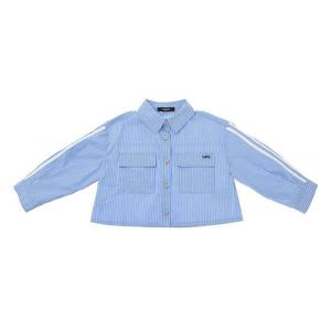 [티파니(정상)]블루 S/T 크롭 셔츠 T54KAB030