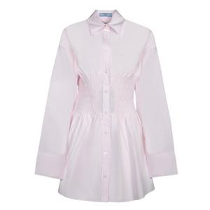 25 FW 프라다 스모크 웨이스트 롱슬리브 팝린 셔츠 P401IR1XV2