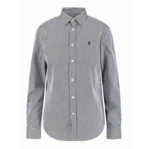 [POLO RALPH LAUREN] 라프리마 여성 셔츠 로고 스트라이프 211891E16 블랙 /8