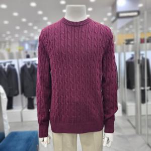 [앤드지]클래식 모 혼방 꽈배기 니트 BZE4ER1103 WN_DJ