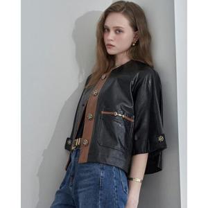 르니앤맥코이 세이브존05 페이크레더 글로시 키이프 자켓 MM04JK001