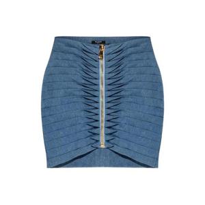 발망 주름 지퍼 미니 스커트 FF0LBB07DF97