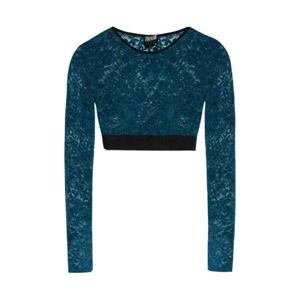 25 FW 베르사체진스꾸뛰르 플로럴 레이스 크롭 탑 79HAH218J0243 TP443802090