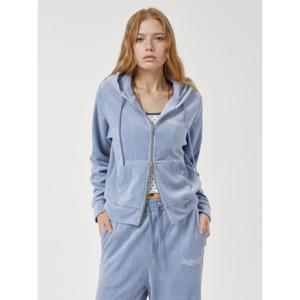 [후아유] 여성 Velour Embroidery Hood Zip-up WHMZF4V21F