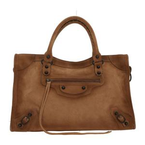 발렌시아가 스터드 버클 스웨이드 토트 백 823058 2AB7D2533