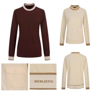 [벤제프][벤제프골프] 여성 앞판 우븐 라운드티 BQ4MWTS604