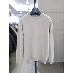 바쏘옴므 세이브존03 바쏘옴므 남자 베이지 와플 라운드 긴팔 니트 WSAGZ3WR14A