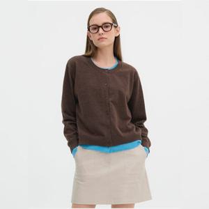 [올리브데올리브]컬러 배색 라운드넥 가디건 OK4WDA940