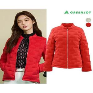 그린조이 세이브존07 여성 G로고 솔리드 사각 퀼팅 패딩 점퍼 GF22WJ52W