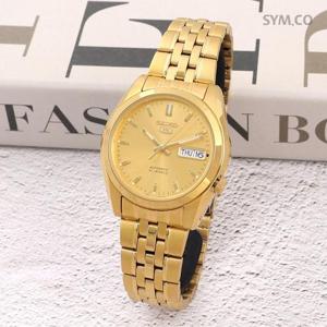 세이코5 SNK366K1 오토매틱 데이데이트 골드 클래식 남자 메탈 시계 c